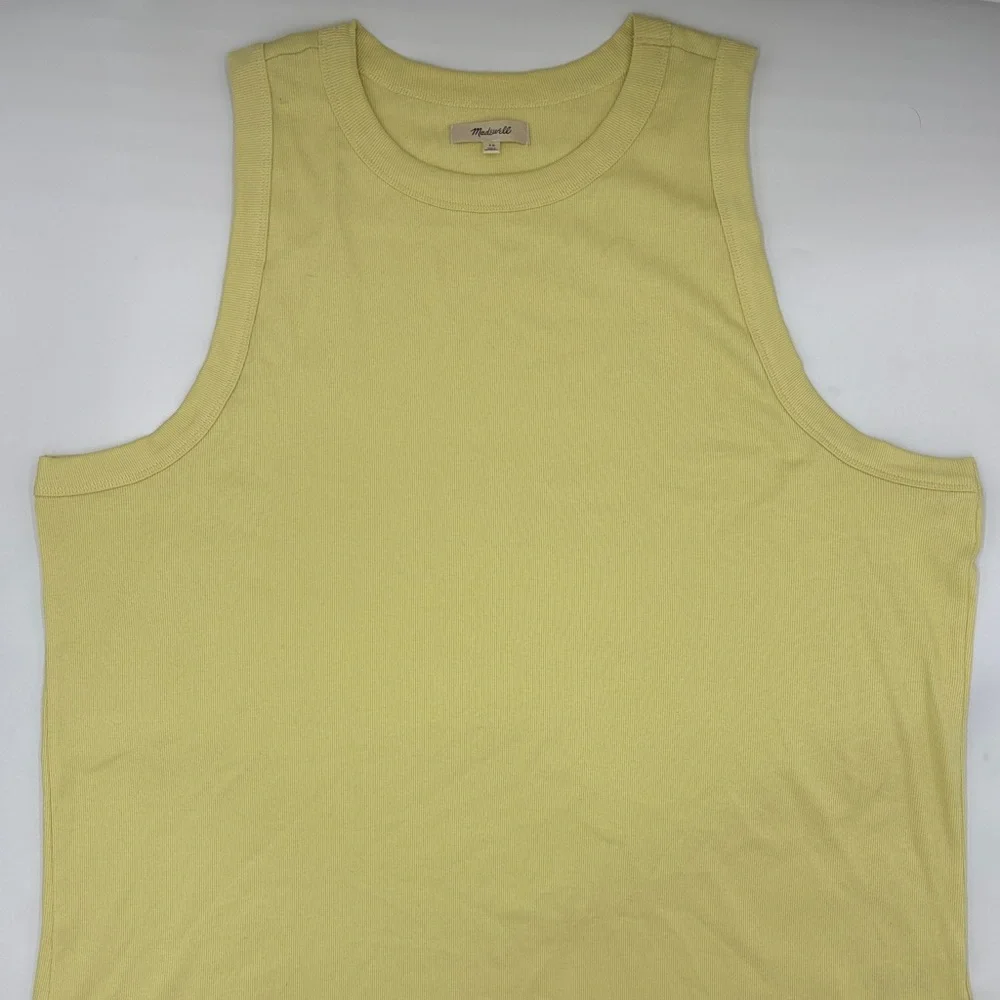 Madewell Supima Rib Cutaway Tank in Pale Daffodil - Picture 1 of 6